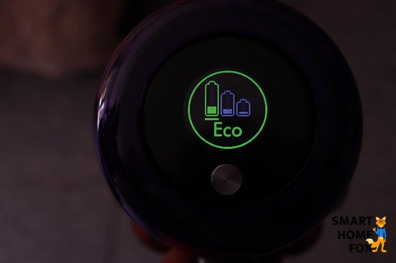 Display mit den verschiedenen Saugstufen